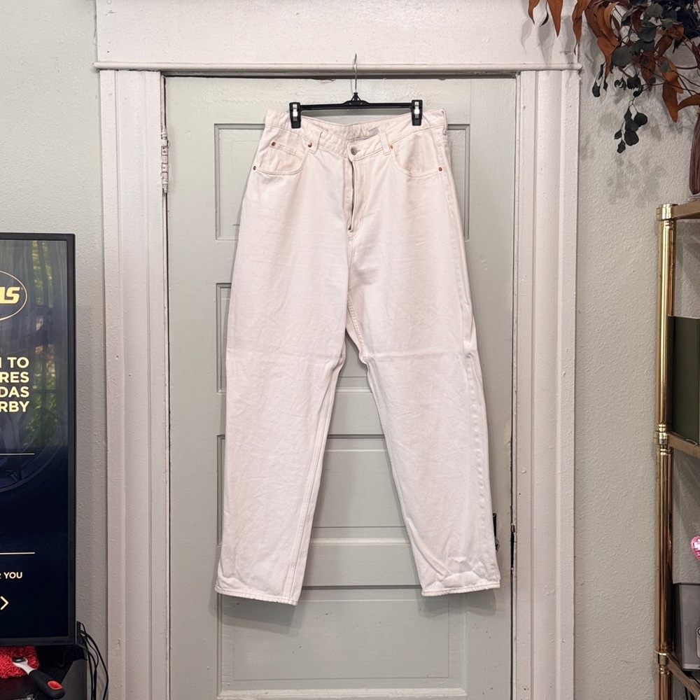 H&M High Rise Women's Jeans - Cream